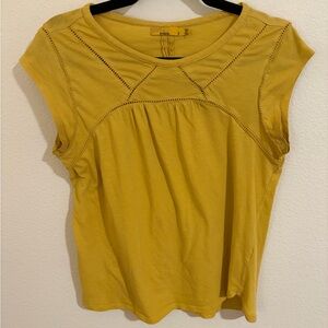 Prana Mustard Short Sleeve Top